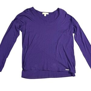 Michael Kors Purple Long Sleeve Blouse